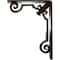 Ekena Millwork Fleur De Lis Wrought Iron Bracket, (Triple center brace), Antiqued Brass 2"W x 5 1/2"D x 8"H BKTM02X05X08TFLABS - alternate 7